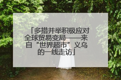 多措并举积极应对全球贸易变局——来自“世界超市”义乌的一线走访