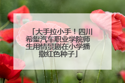 大手拉小手！四川希望汽车职业学院师生用情景剧在小学播撒红色种子