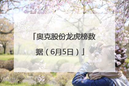 奥克股份龙虎榜数据（6月5日）