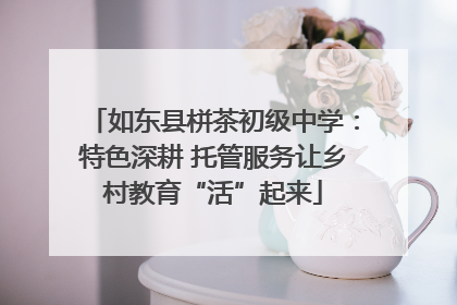 如东县栟茶初级中学：特色深耕 托管服务让乡村教育“活”起来