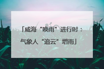 威海“唤雨”进行时：气象人“追云”增雨