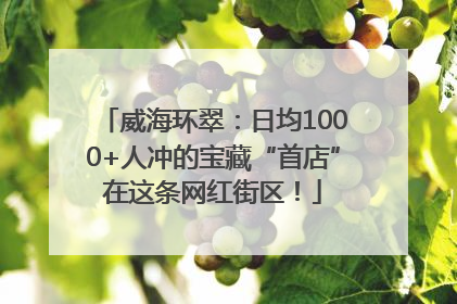 威海环翠：日均1000+人冲的宝藏“首店”在这条网红街区！