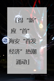 得“新”应“首” 海安“首发经济”热潮涌动