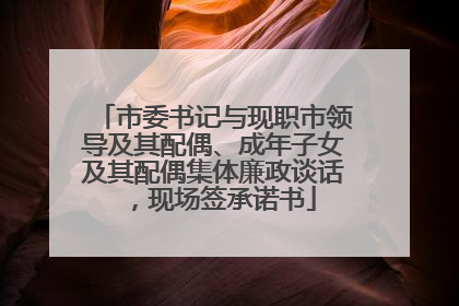 市委书记与现职市领导及其配偶、成年子女及其配偶集体廉政谈话，现场签承诺书