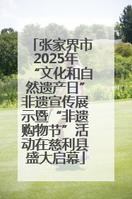 张家界市2025年“文化和自然遗产日”非遗宣传展示暨“非遗购物节”活动在慈利县盛大启幕