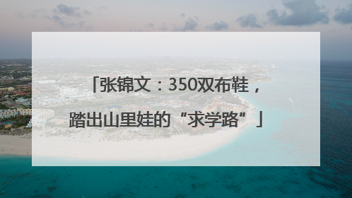 张锦文：350双布鞋，踏出山里娃的“求学路”