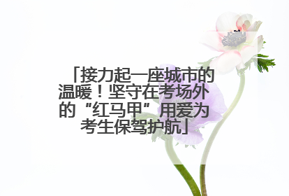 接力起一座城市的温暖！坚守在考场外的“红马甲”用爱为考生保驾护航
