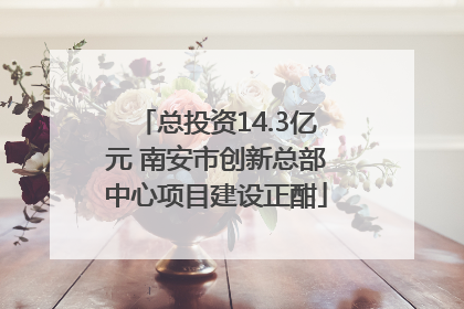 总投资14.3亿元 南安市创新总部中心项目建设正酣