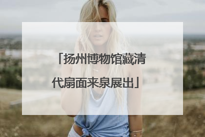 扬州博物馆藏清代扇面来泉展出
