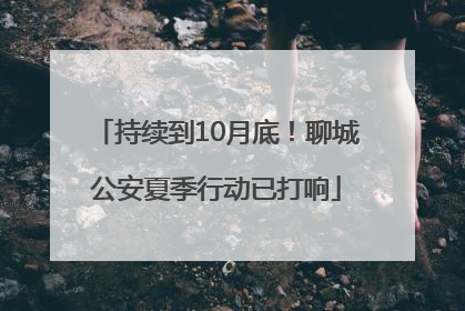 持续到10月底！聊城公安夏季行动已打响