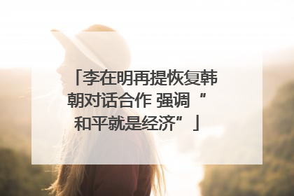 李在明再提恢复韩朝对话合作 强调“和平就是经济”