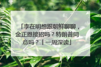 李在明想跟朝鲜聊聊，金正恩接招吗？特朗普同意吗？丨一周深读