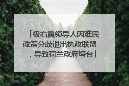极右翼领导人因难民政策分歧退出执政联盟，导致荷兰政府垮台