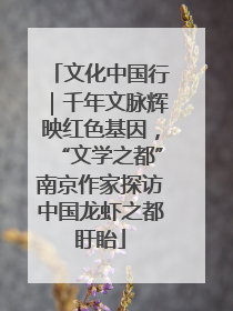 文化中国行｜千年文脉辉映红色基因，“文学之都”南京作家探访中国龙虾之都盱眙