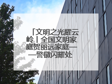 文明之光耀云岭丨全国文明家庭贺丽远家庭——警徽闪耀处 家风铸忠诚