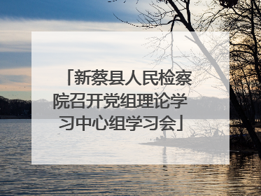 新蔡县人民检察院召开党组理论学习中心组学习会