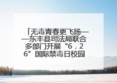 无毒青春更飞扬——东丰县司法局联合多部门开展“6．26”国际禁毒日校园宣讲活动