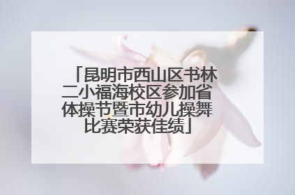 昆明市西山区书林二小福海校区参加省体操节暨市幼儿操舞比赛荣获佳绩