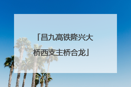 昌九高铁隆兴大桥西支主桥合龙