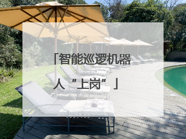 智能巡逻机器人“上岗”