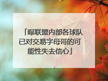 曝联盟内部各球队已对交易字母哥的可能性失去信心