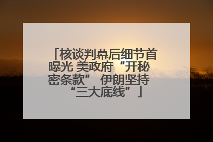 核谈判幕后细节首曝光 美政府“开秘密条款” 伊朗坚持“三大底线”