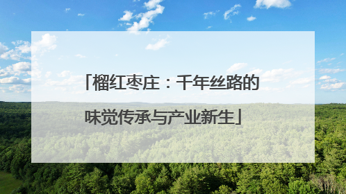 榴红枣庄：千年丝路的味觉传承与产业新生