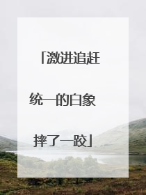 激进追赶统一的白象摔了一跤