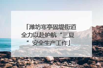 潍坊寒亭固堤街道全力以赴护航“三夏”安全生产工作