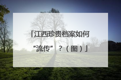 江西珍贵档案如何“流传”？（图）