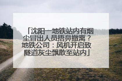 沈阳一地铁站内有烟尘冒出人员捂鼻撤离？地铁公司：风机开启致隧道灰尘飘散至站内