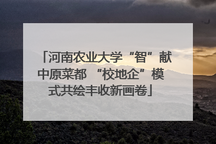 河南农业大学“智”献中原菜都 “校地企”模式共绘丰收新画卷