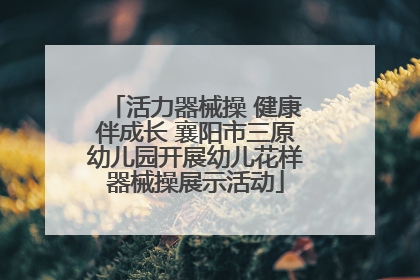 活力器械操 健康伴成长 襄阳市三原幼儿园开展幼儿花样器械操展示活动