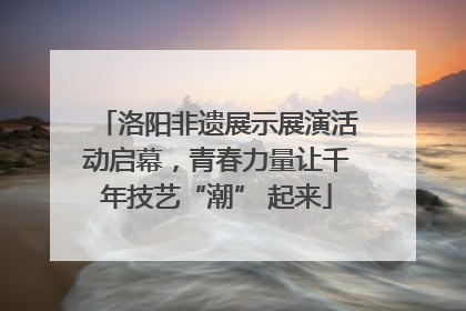 洛阳非遗展示展演活动启幕，青春力量让千年技艺“潮” 起来
