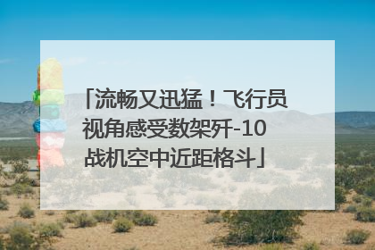 流畅又迅猛！飞行员视角感受数架歼-10战机空中近距格斗