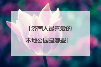 济南人最喜爱的本地公园是哪些