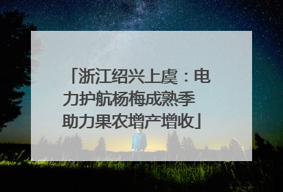浙江绍兴上虞：电力护航杨梅成熟季 助力果农增产增收