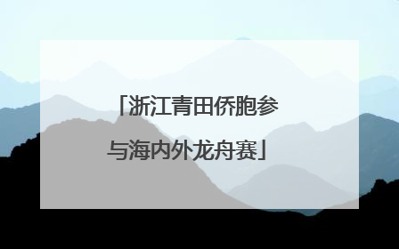 浙江青田侨胞参与海内外龙舟赛