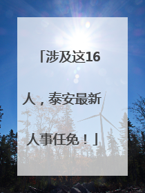涉及这16人，泰安最新人事任免！