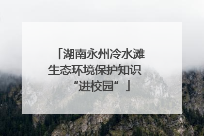 湖南永州冷水滩生态环境保护知识“进校园”