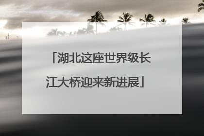 湖北这座世界级长江大桥迎来新进展
