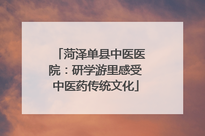 菏泽单县中医医院：研学游里感受中医药传统文化