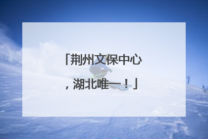 荆州文保中心，湖北唯一！