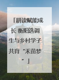 耕读赋能成长 衡阳选调生与乡村学子共育“禾苗梦”