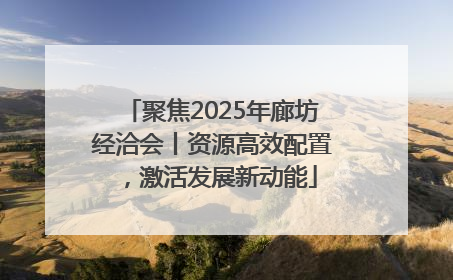 聚焦2025年廊坊经洽会丨资源高效配置，激活发展新动能