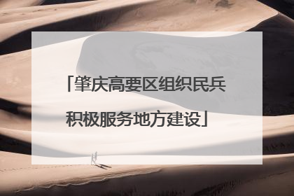 肇庆高要区组织民兵积极服务地方建设