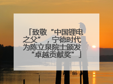 致敬“中国锂电之父”，宁德时代为陈立泉院士颁发“卓越贡献奖”