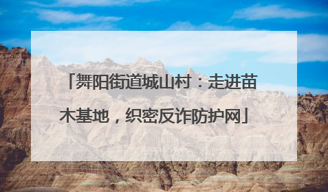 舞阳街道城山村：走进苗木基地，织密反诈防护网