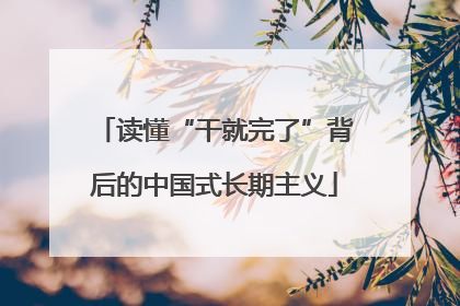 读懂“干就完了”背后的中国式长期主义