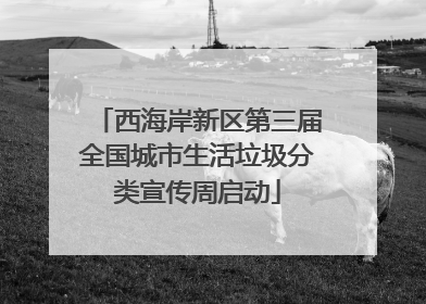 西海岸新区第三届全国城市生活垃圾分类宣传周启动